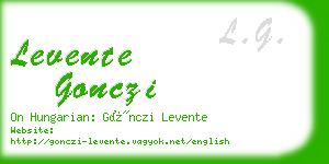 levente gonczi business card